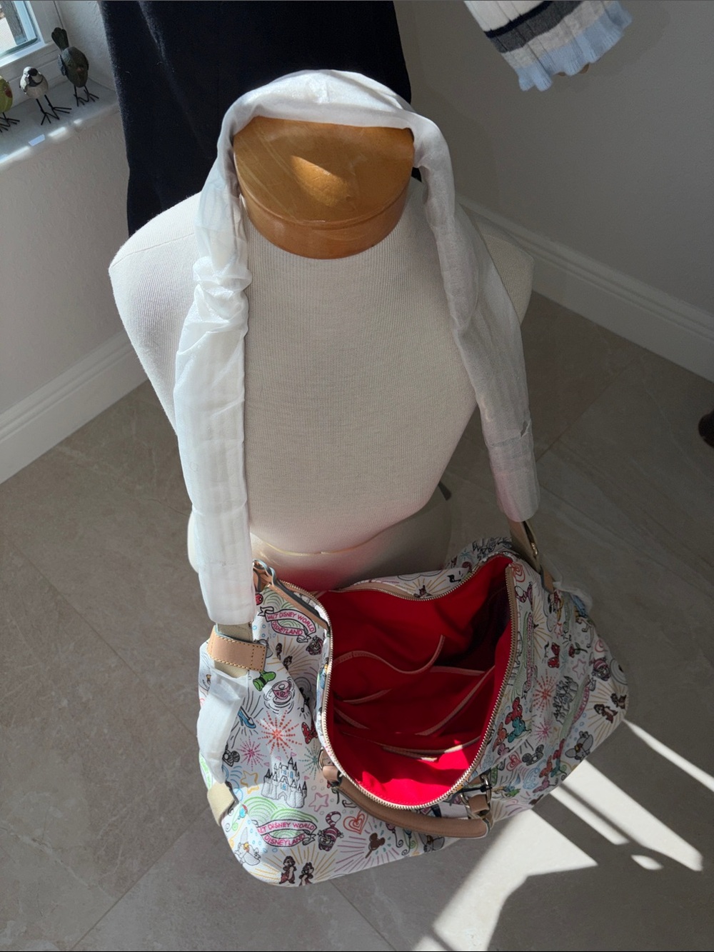 Dooney & Bourke White Multicolor Disney Print Weekender - Picture 13 of 17